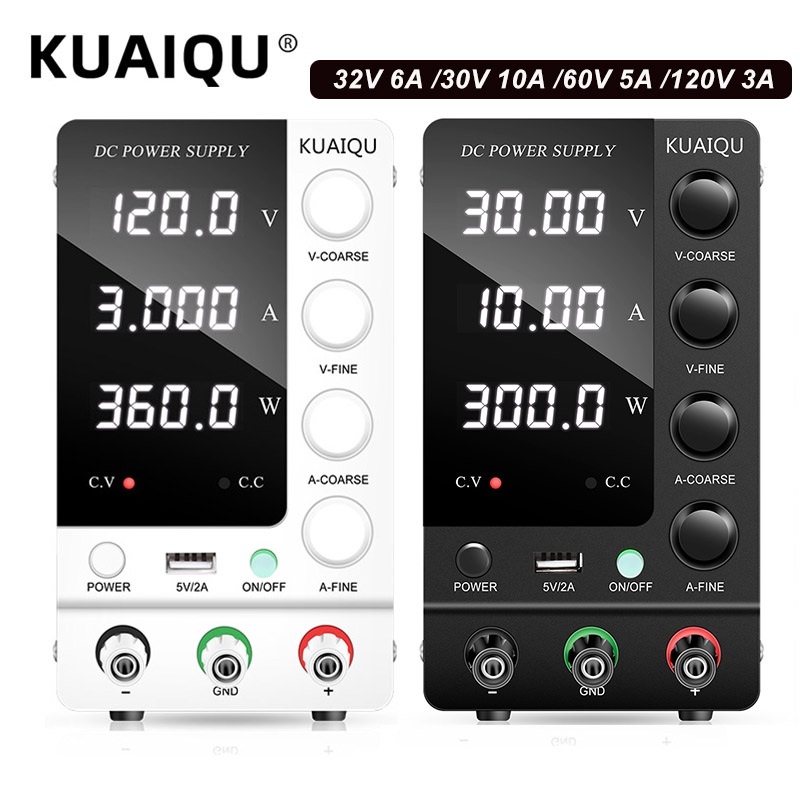 High Precision Adjustable Lab Power Supply 120V 3A - KUAIQU Lab DC 전원 공급 장치