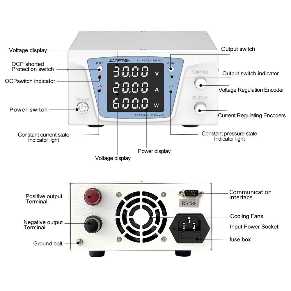 완프텍 RS485/RS232 실험실용 프로그래밍 가능  - Programmable Dc Power Supply 60V 10A 리뷰 및 가격