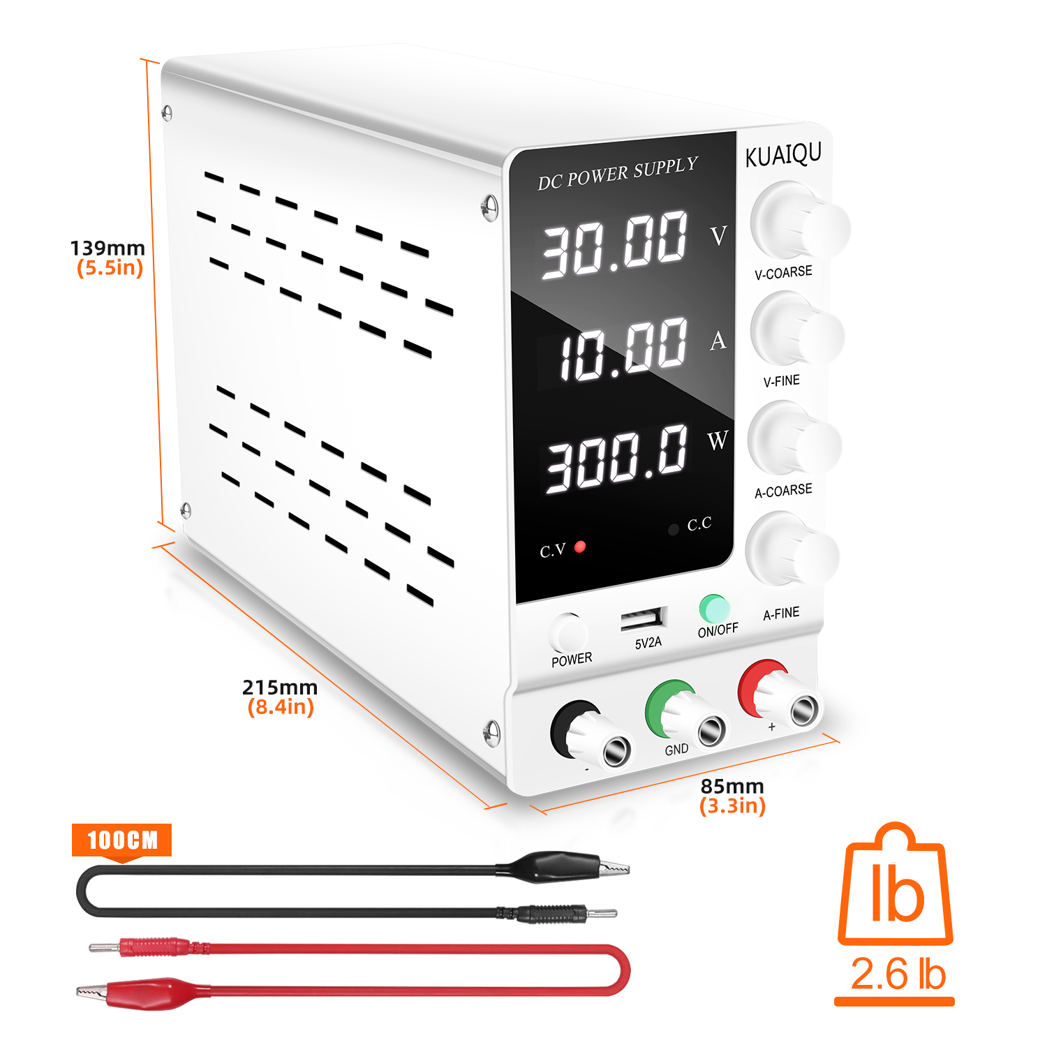 KUAIQU Lab DC 전원 공급 장치 30V 10A - High Precision Adjustable Lab Power Supply 120V 3A 리뷰 및 가격